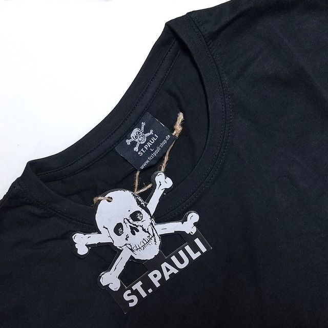 ザンクトパウリ クラブ公式 半袖tシャツ Totenkopf ドクロ ブラック インポートl Qoly Lfb Vintage