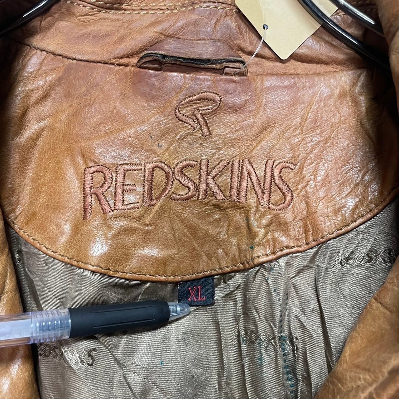 90s】REDSKINS レザージャケット XL 刺繍 vintage | 古着屋OLDGREEN