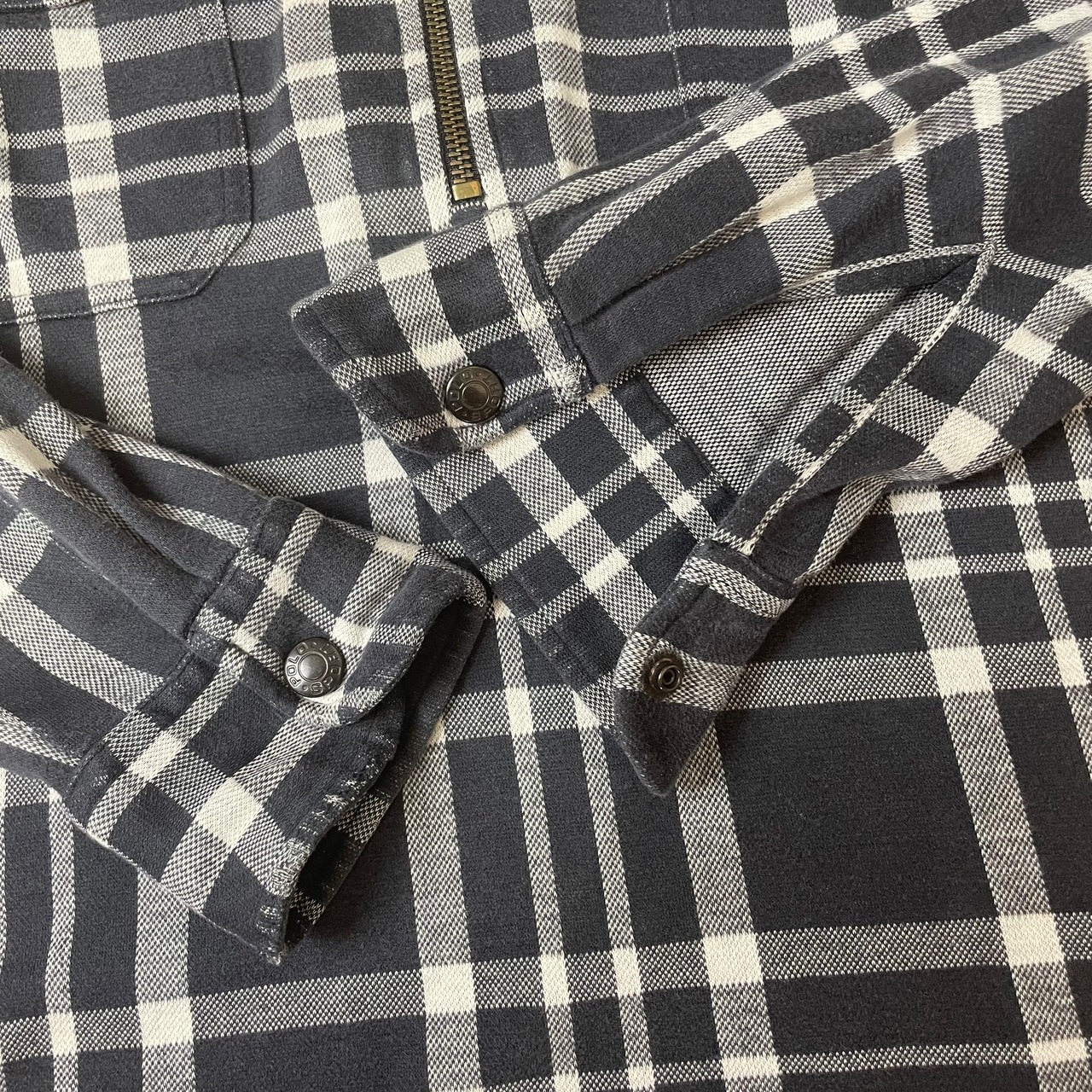 90s 【POLO SPORT】 ハーフジップ チェックシャツ size.M | 古着屋 芥