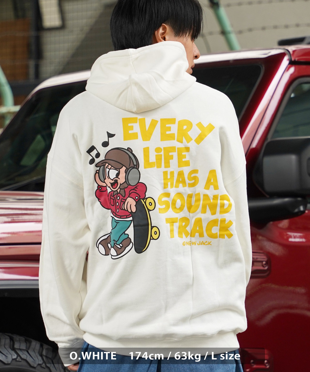 ◆NEW JACK スケートボーイ イラスト フーディー◆gt-6322-432jn