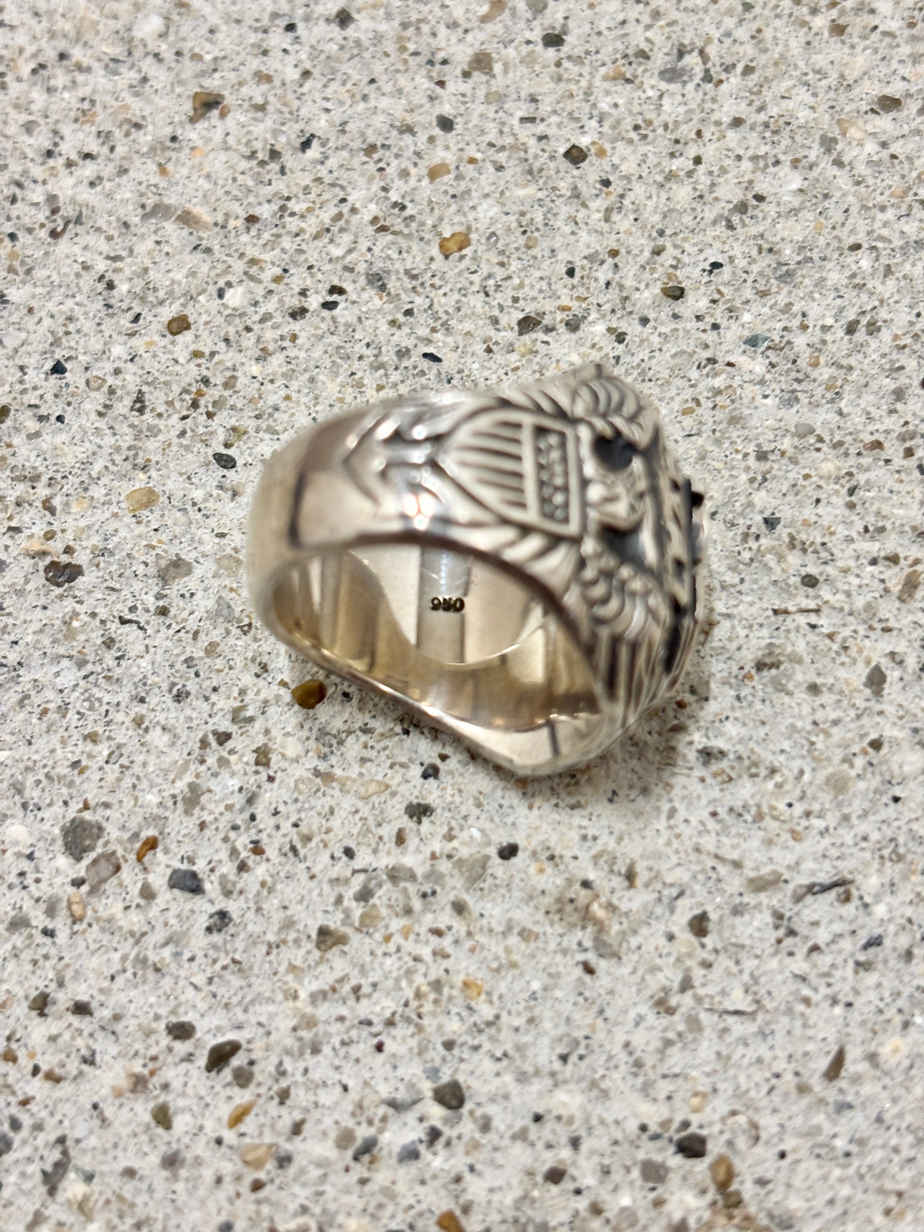 WTAPS/12AW College Ring/950刻印/17〜18号相当/カレッジリング/イ