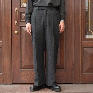 Olde H & Daughter(オールドエイチアンドドーター) 26AW "BOILED WOOL SLACKS" -CHARCOAL-