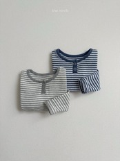 【取寄/韓国直送】minirobe 26/AT エディストライプボタンTシャツ|秋服|韓国子供服