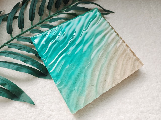 434.オーシャンレジンアート 波紋アートパネル(ライト付き)