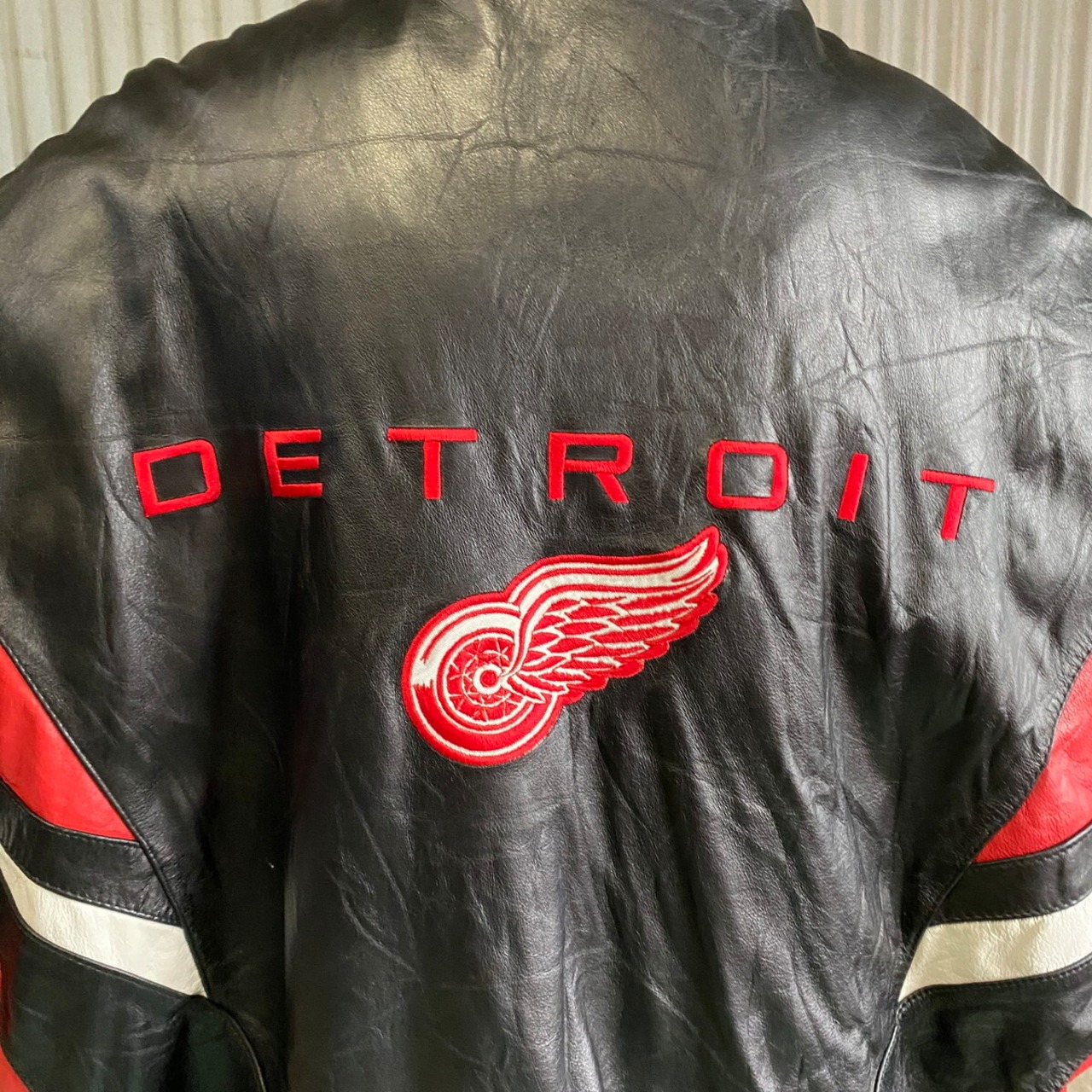 90年代 PRO PLAYER NHL デトロイト・レッドウィングス 本革 レザー 