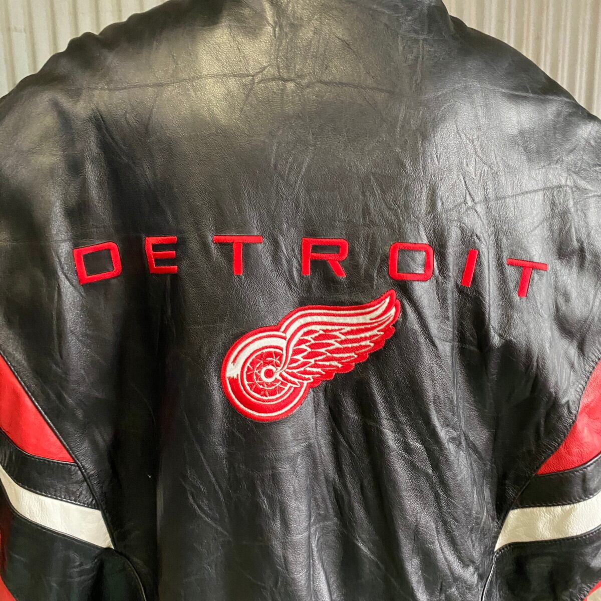 90年代 PRO PLAYER NHL デトロイト・レッドウィングス 本革 レザー  
