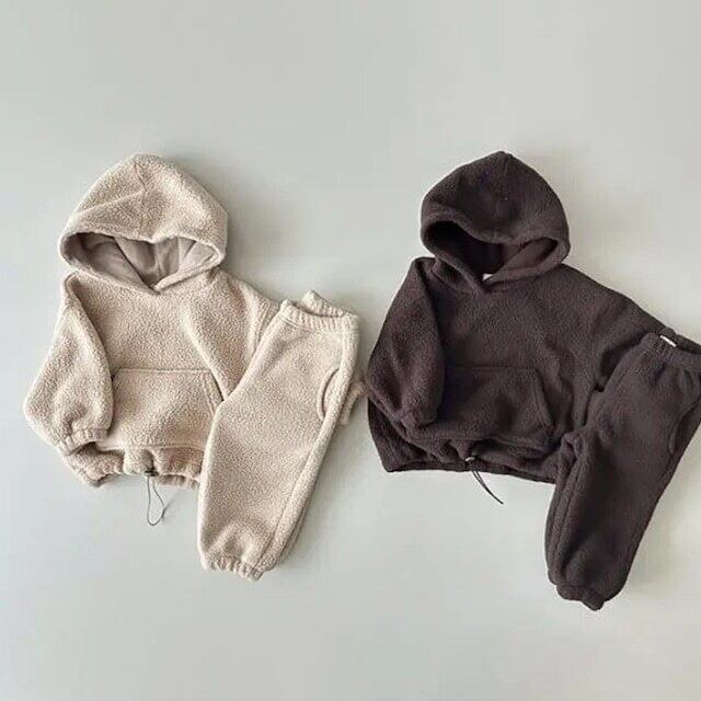 【BABY&KID】もこもこ帽子付きセットアップ