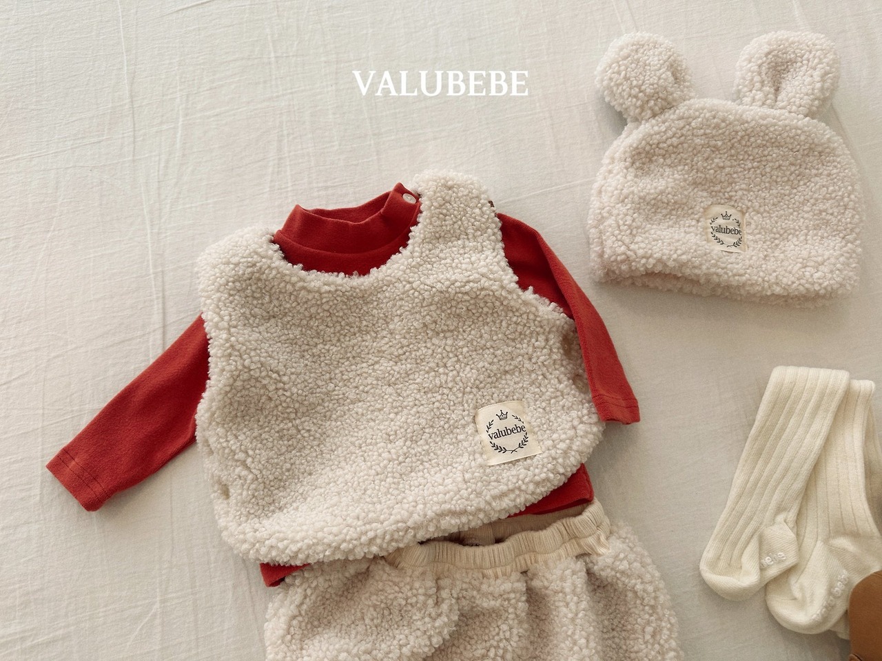 ベルベベ / valubebe / もこもこベーグルベスト / 韓国子供服 / ベビー / 26winter〖取寄〗*6M~18M*