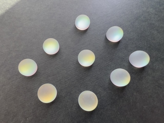 ラウンドカボション 12mm　イエロー【硝子の宝石】【硝子の琥珀糖】