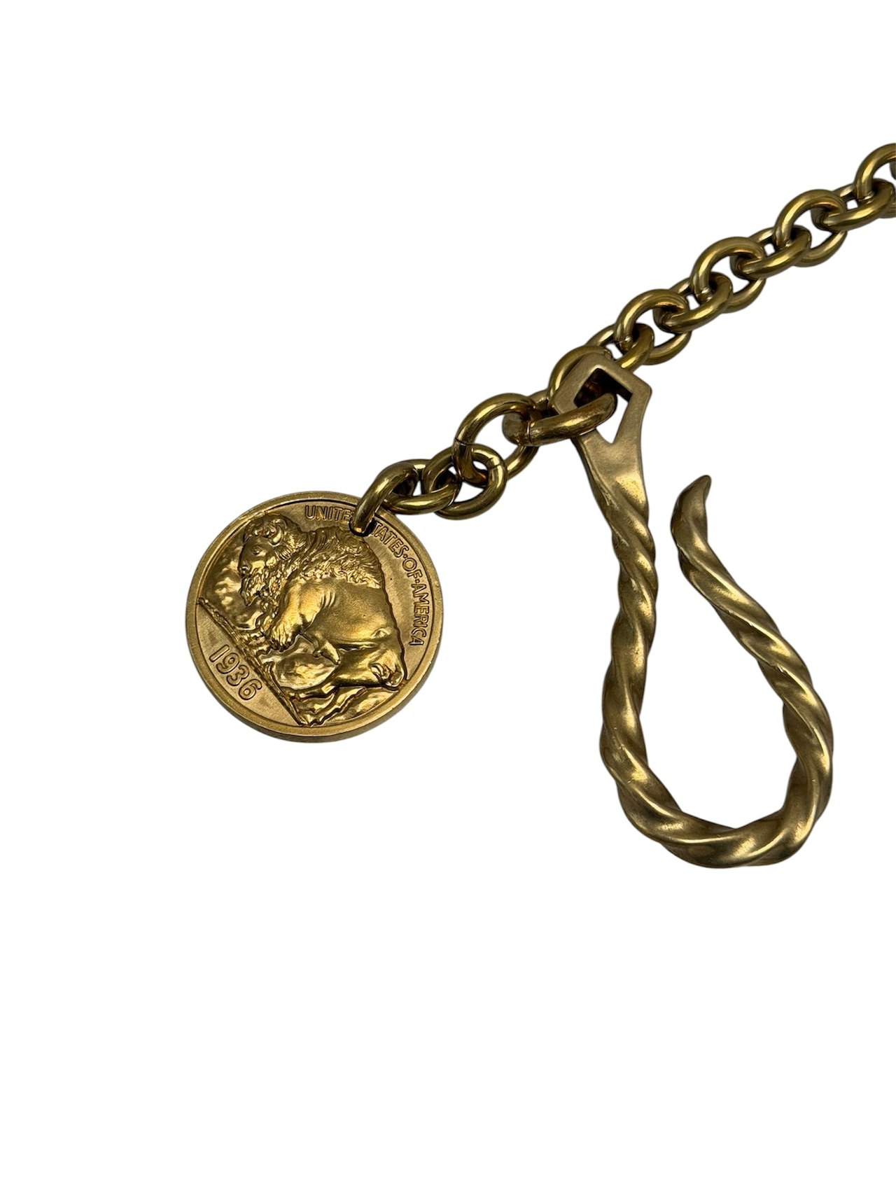 Buffalo Coin Brass Wallet Chain