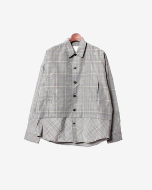 Over Shirt Blouson -gray check <LSD-BA1S3>