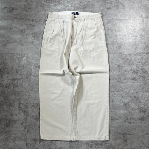 90s Ralph Lauren USA生地メキシコ製 36/36 ホワイトチノ
