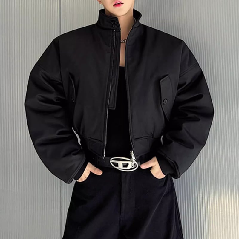 ジップアップ 短丈 オーバーサイズ ジャケット 1color MOJ0119