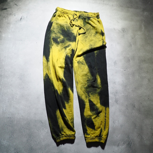 ” DIESEL ” Vivid yellow color overdye sweat pants (made in Italy)