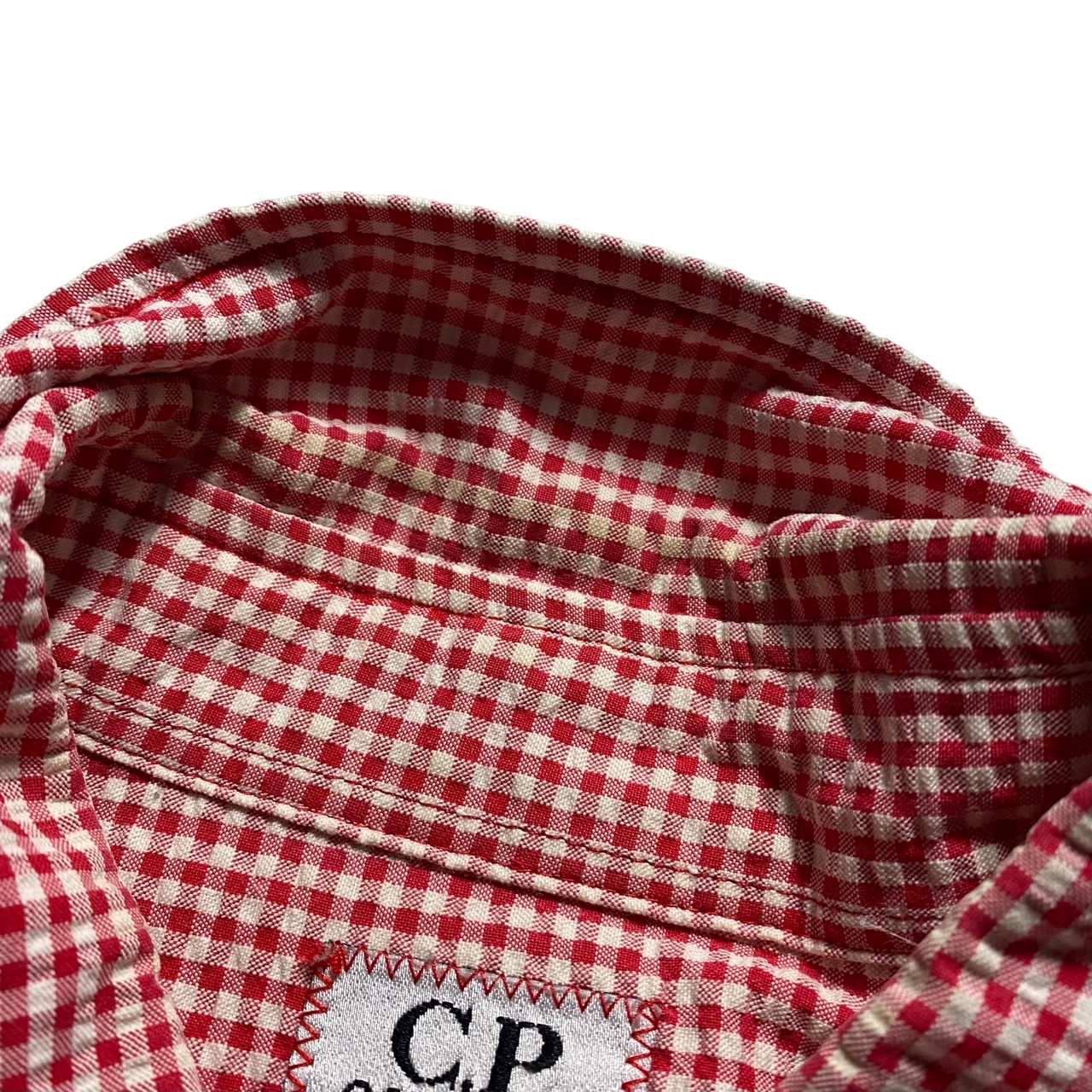C.P.COMPANY seersucker gingham check shirt