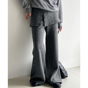 layered flare pants　J00257