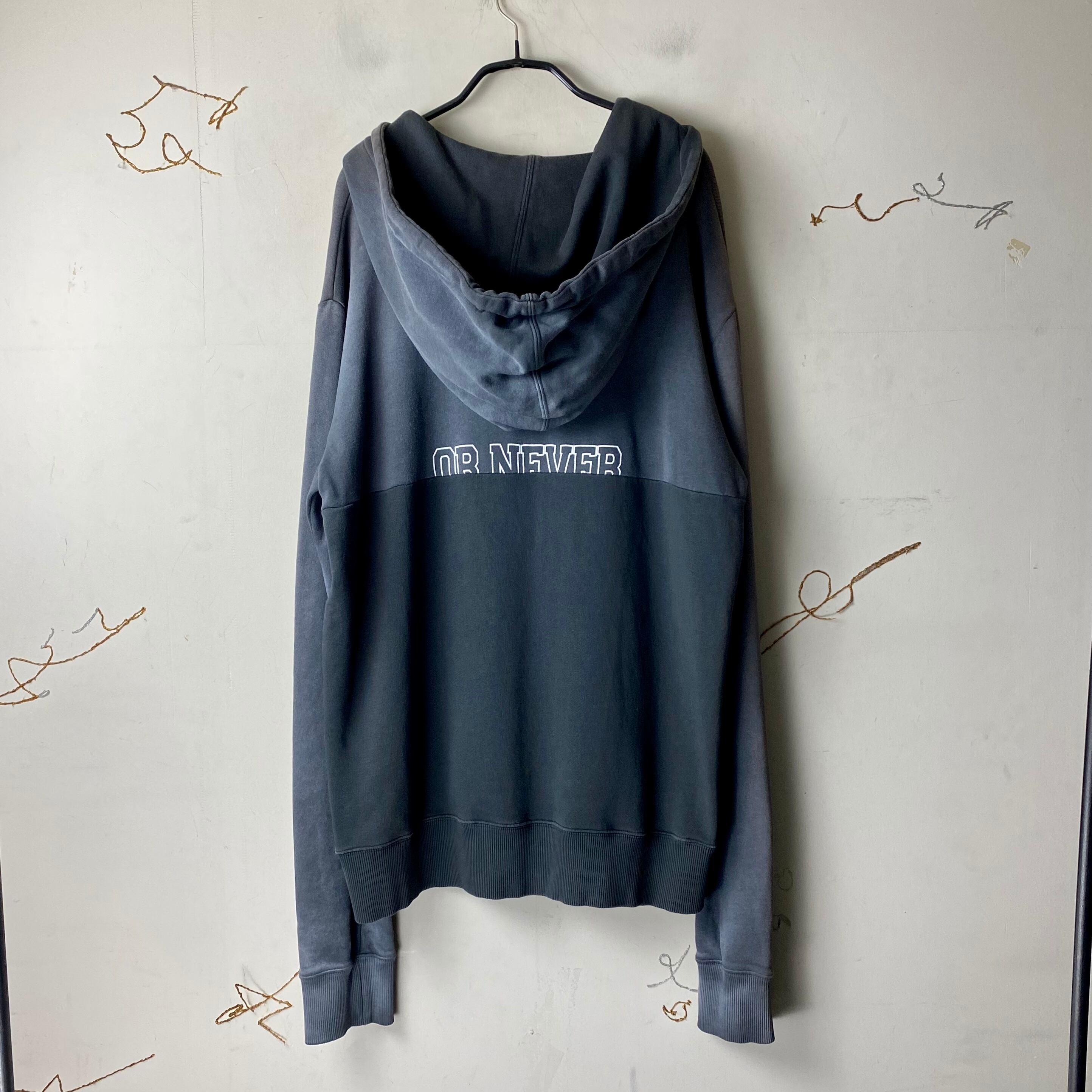 2017AW SAINT LAURENT PARIS sweat parka “love me forever or never 