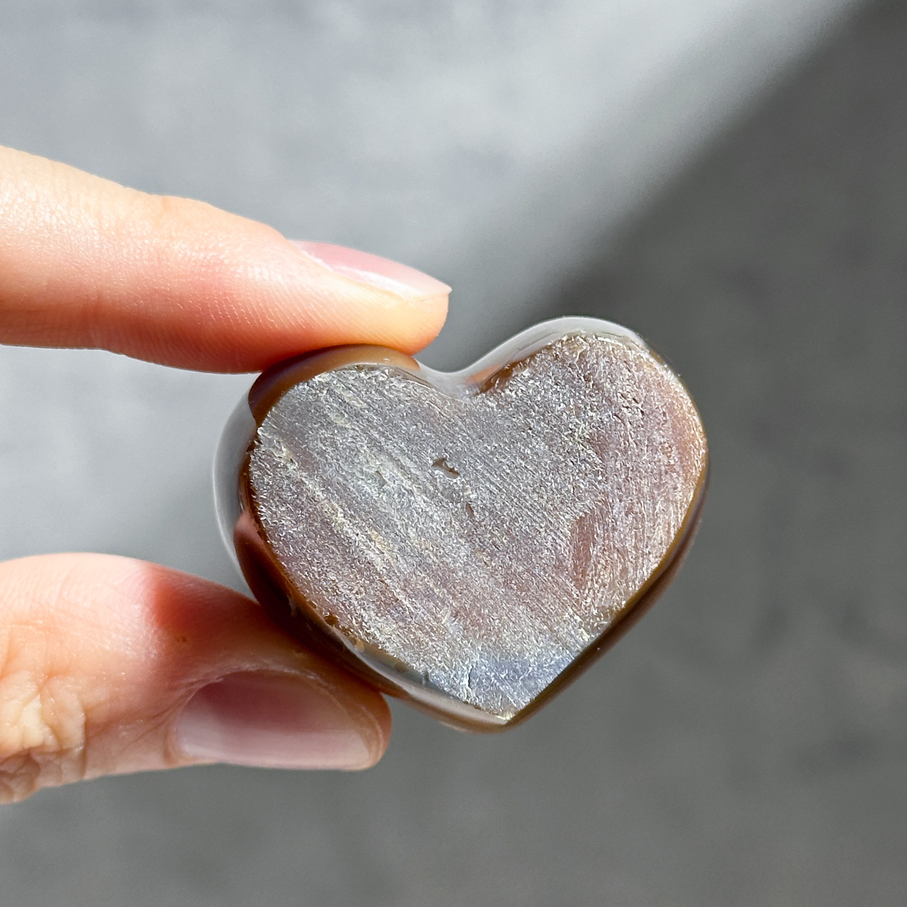 アゲート×ドゥルージー ハート 44◇ Agate × Druzy ◇天然石・鉱物