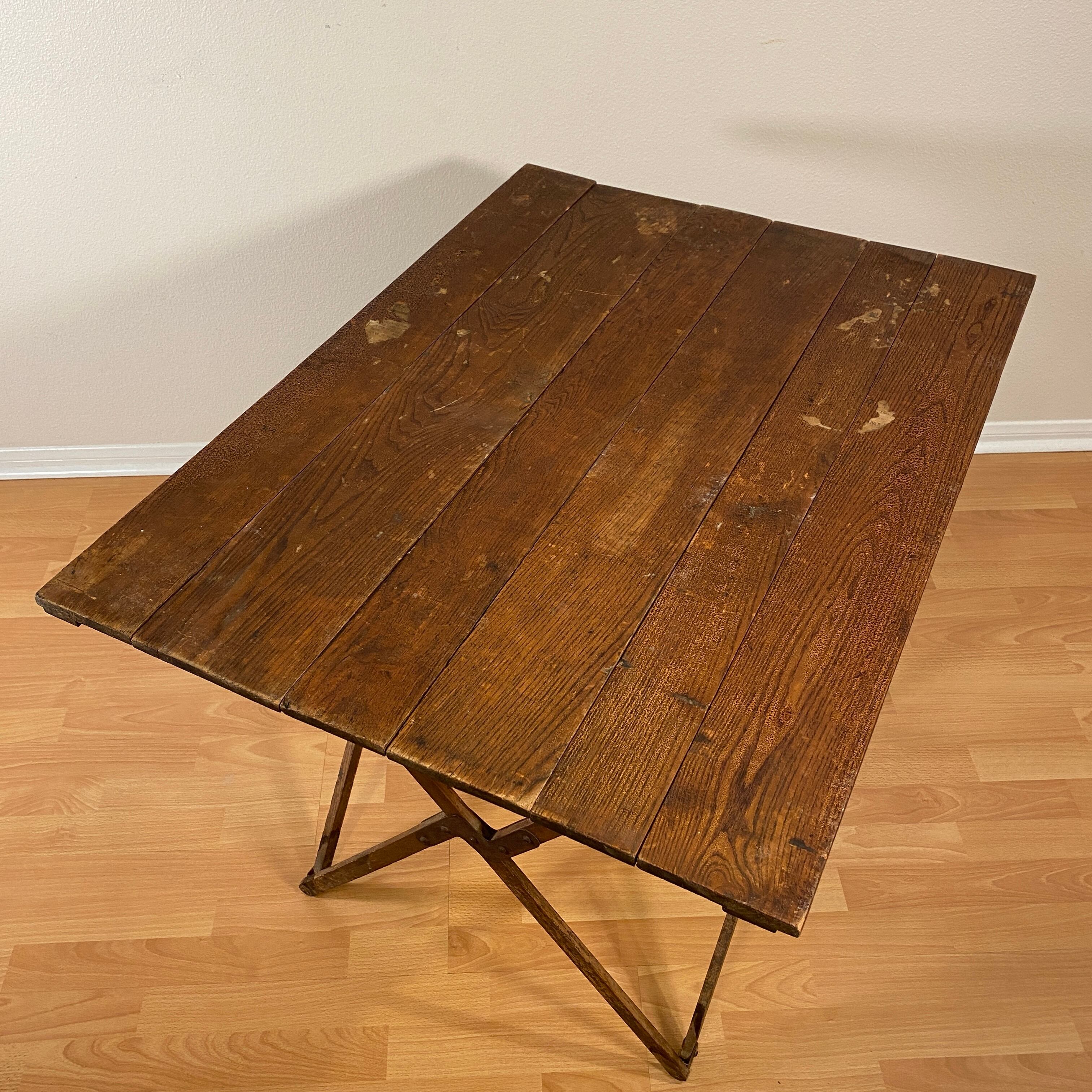 54-A ビンテージ 木製 ロールトップテーブル 折り畳み テーブル