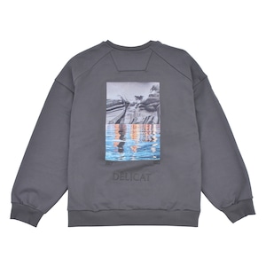 JUUN.J  Loose Fit Graphic Round Sweatshirt