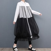 チュール バルーン ワンピース 00201