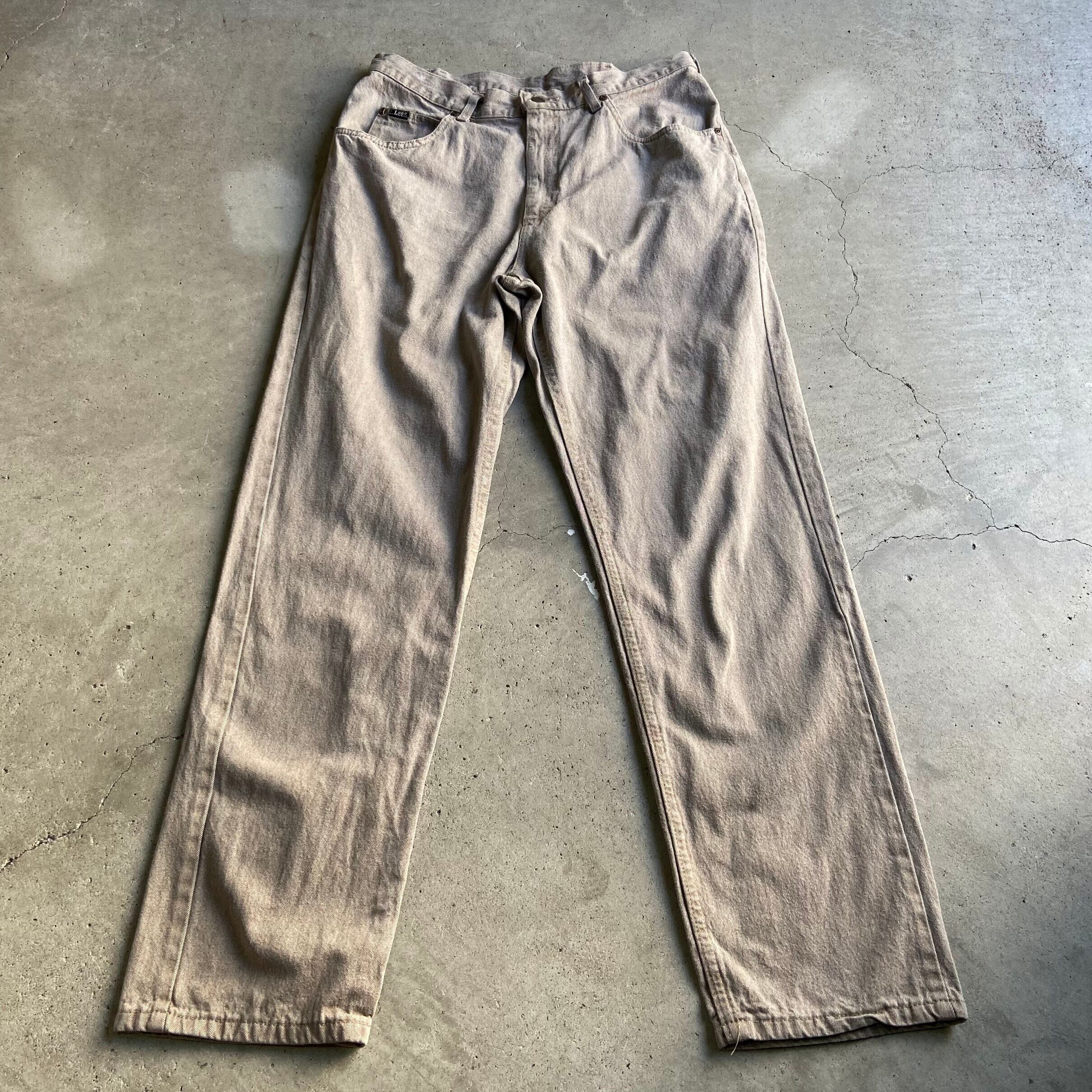 Usa製 90年代 ビンテージ Lee リー カラーデニム ストレートデニムパンツ メンズw35 古着 90s ヴィンテージ ビンテージ ブラウン 薄茶 デニムパンツ Cave 古着屋 公式 古着通販サイト