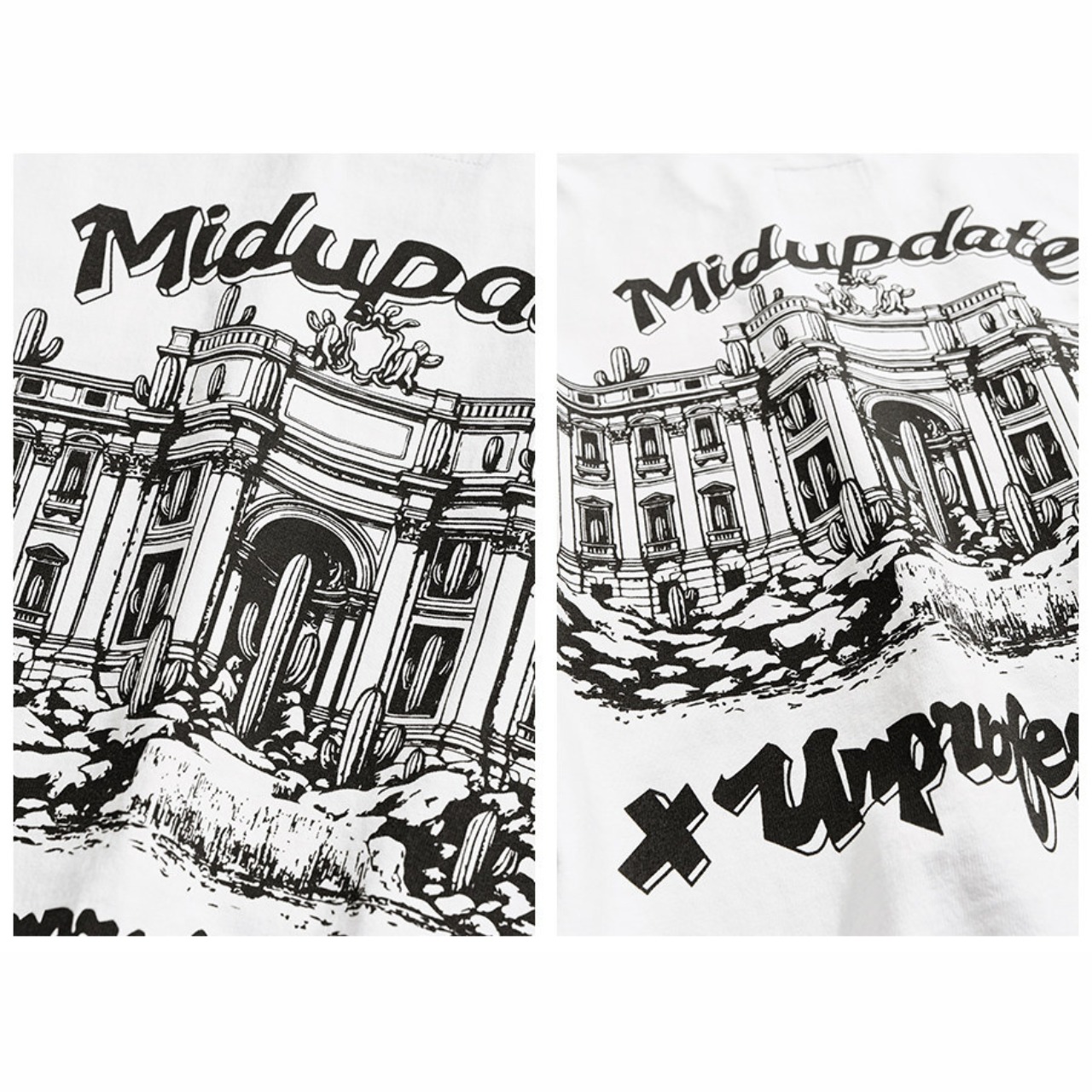 Vintage Ruined Wishing Well Graphic Long-Sleeve Tee A2048 - 11