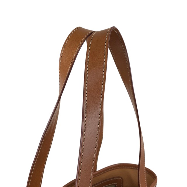 CELINE セリーヌ マカダム トートバッグ ブラウン ブラゾン型押し PVC レザー ポーチ vintage ヴィンテージ オールド 4gjmmr