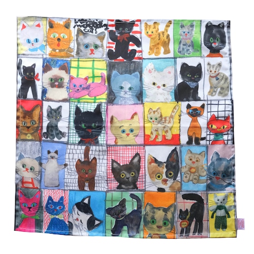 tapestry handkerchief "Drawing cats"