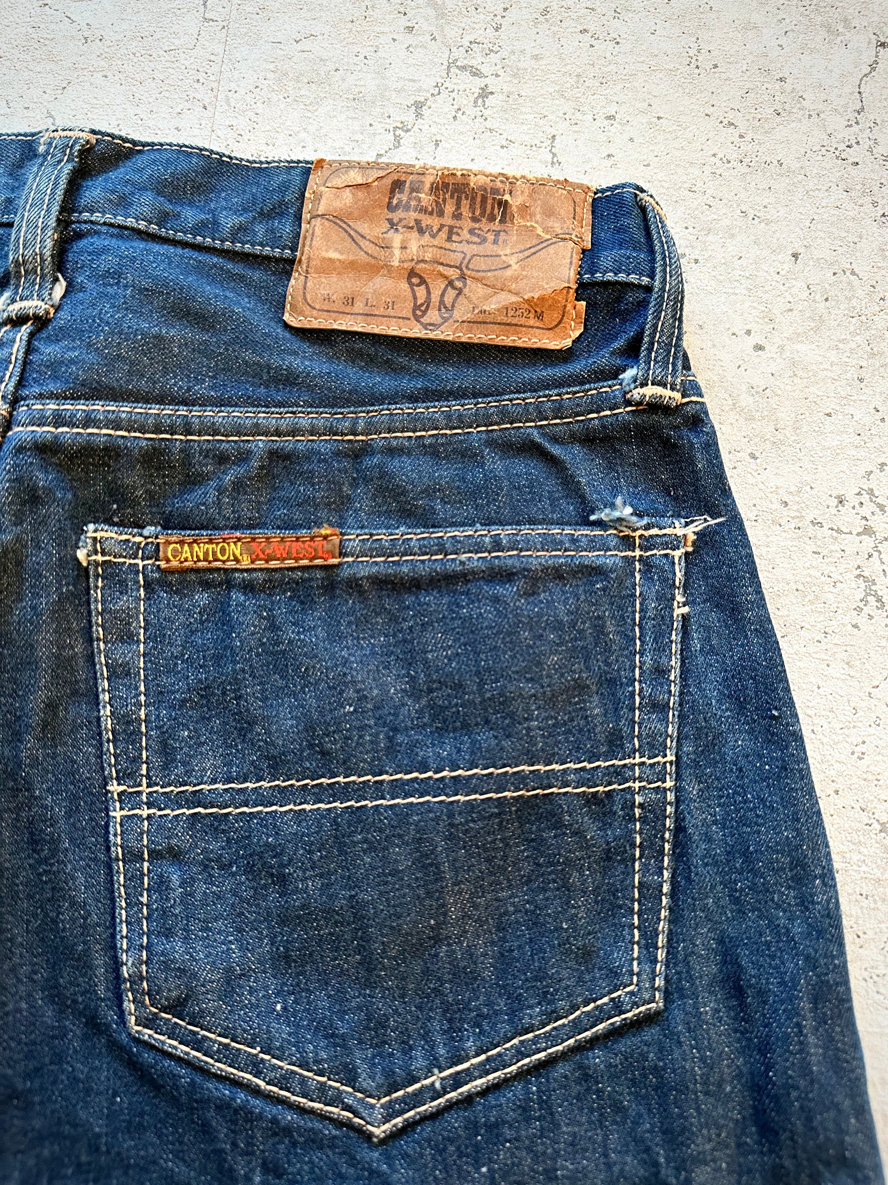 70s USA製 “ CANTON X-WEST ” 5PKT SELVAGE DENIM