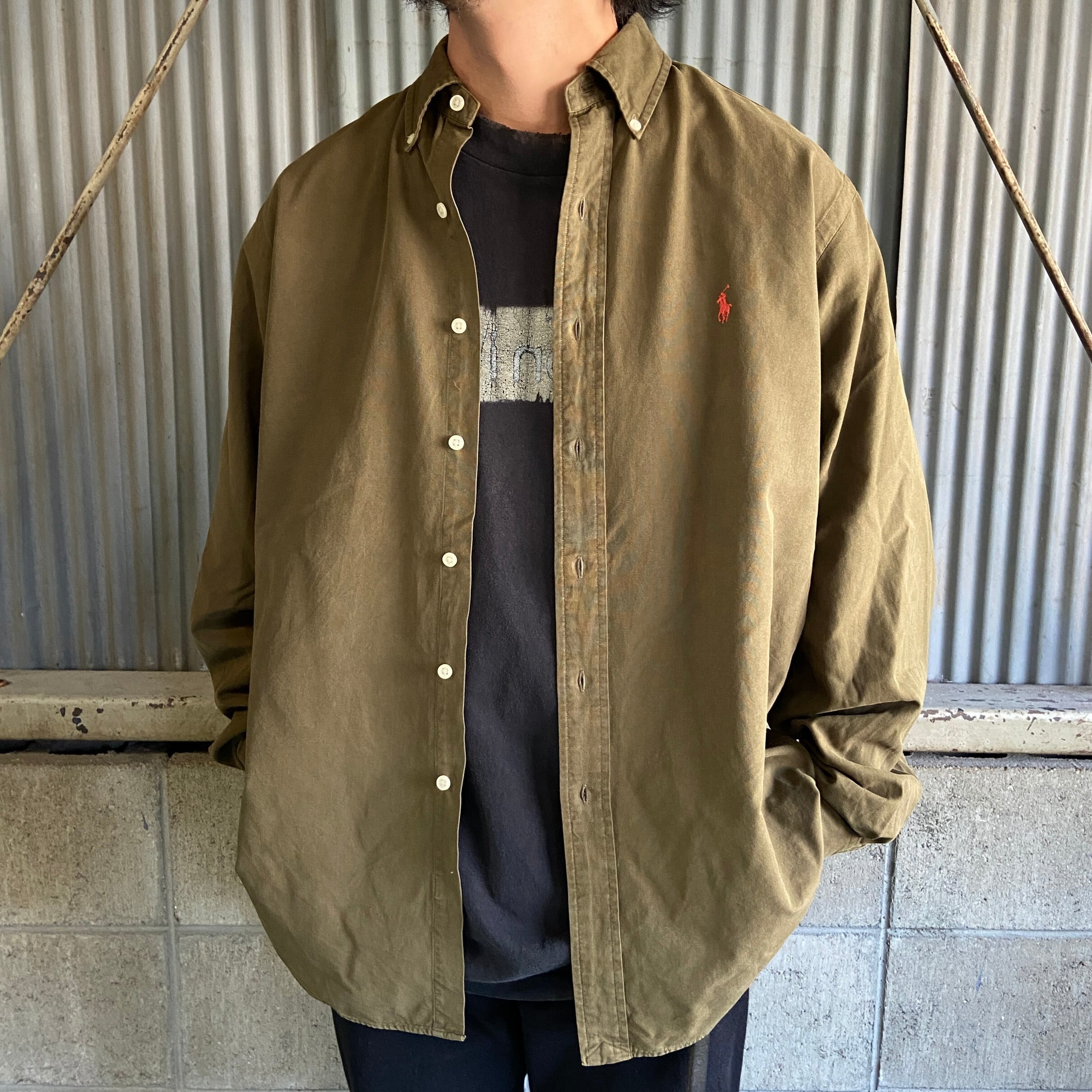 オールドラルフローレン CLASSIC FIT ボタンダウンシャツ メンズL 古着 