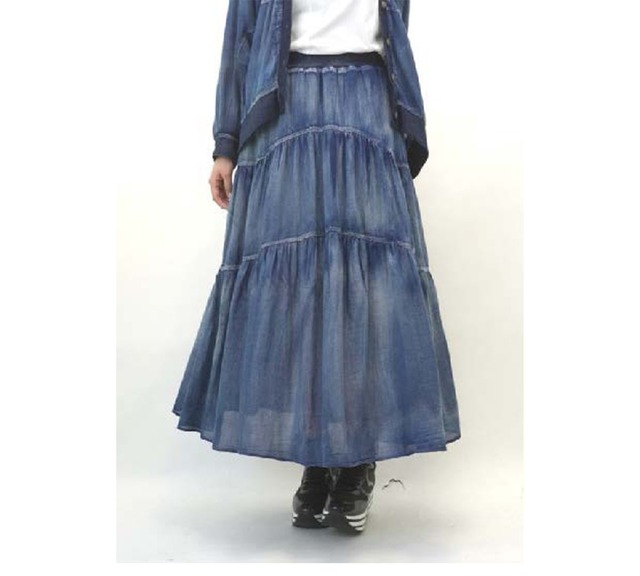 gz507317　シアデニムティアード パイピングフレアsk