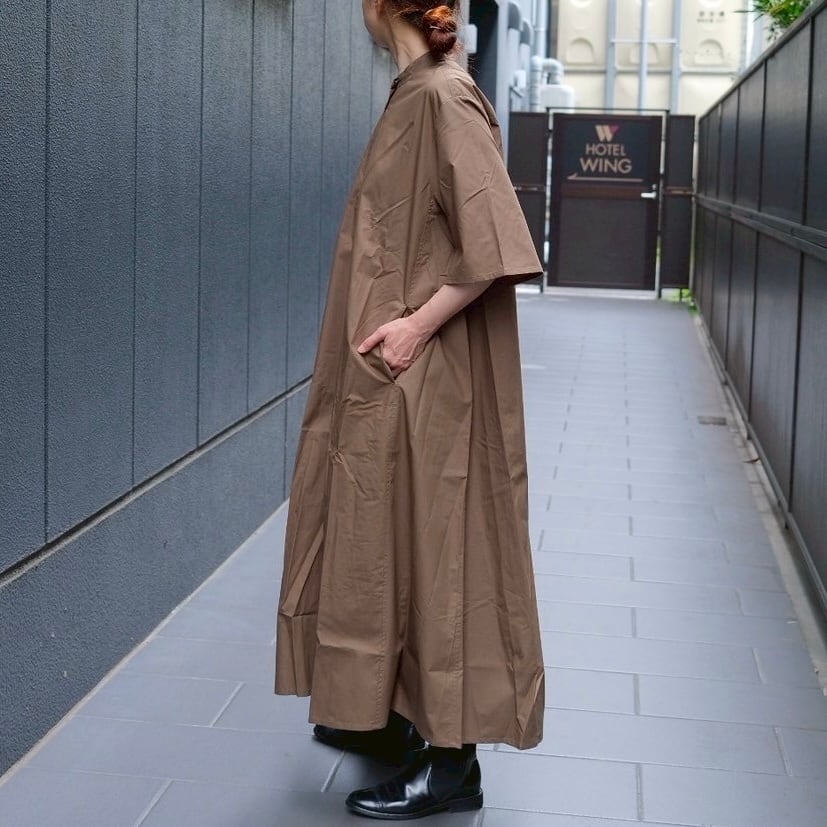 Koton コットンウール ツイルワンピース ブラック232-781 | Debby