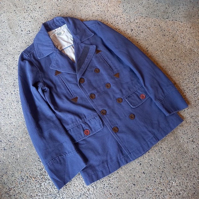 フランス製 ARMOR LUX キャンバス ダブルブレストジャケット used [201043]