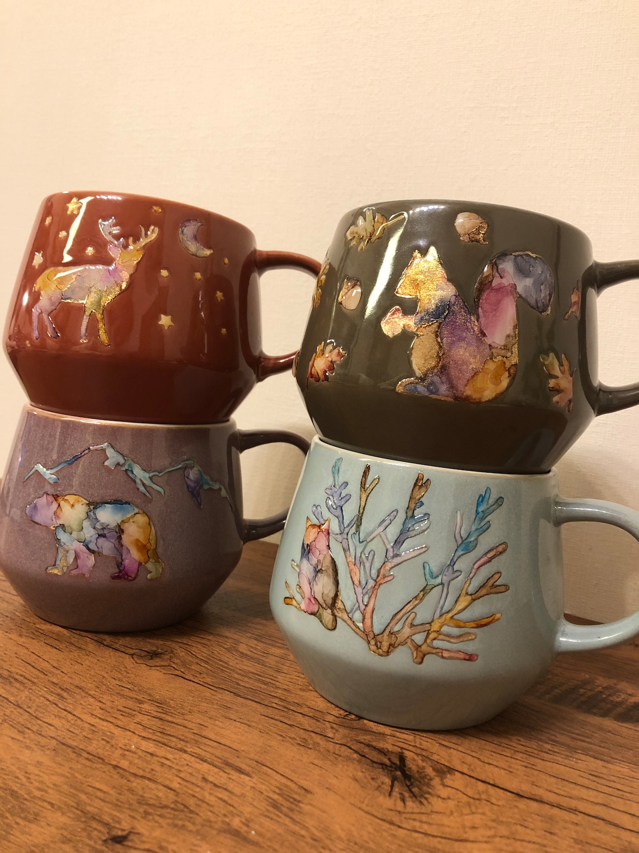 北欧アニマルスープマグカップ　2柄セット