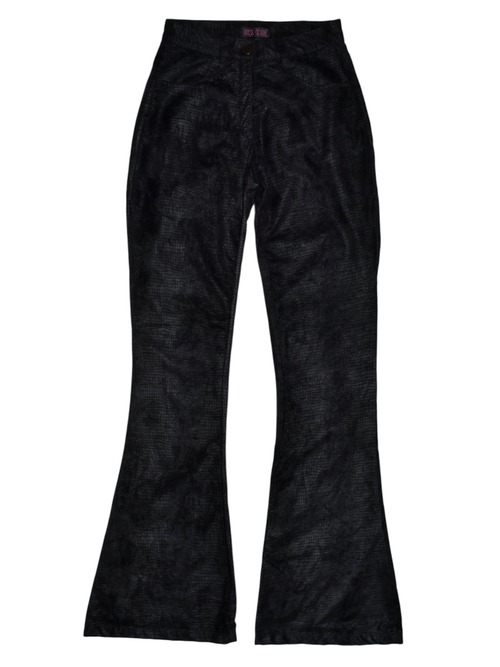 DoReMi Unique Series – Black Python Flare Pants