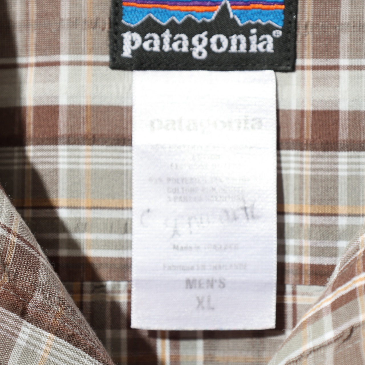 XL 09年 ブラウン Puckerware Shirt Patagonia パッカーウェアシャツ パタゴニア シアサッカー