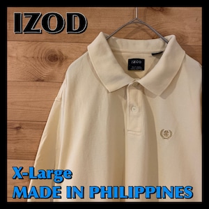 【IZOD】 ワンポイント オーバーサイズ XL ポロシャツ USA古着