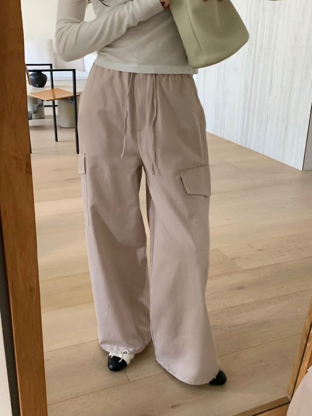 (予約) pretty young thing / Letter cargo pants 3color　