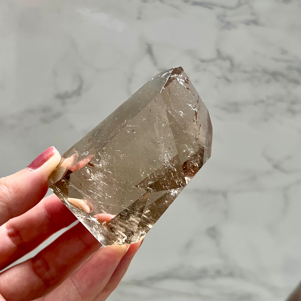 透明感！アイリス＊スモーキークォーツ＊フリーフォーム＊煙水晶＊天然石インテリア＊置き物