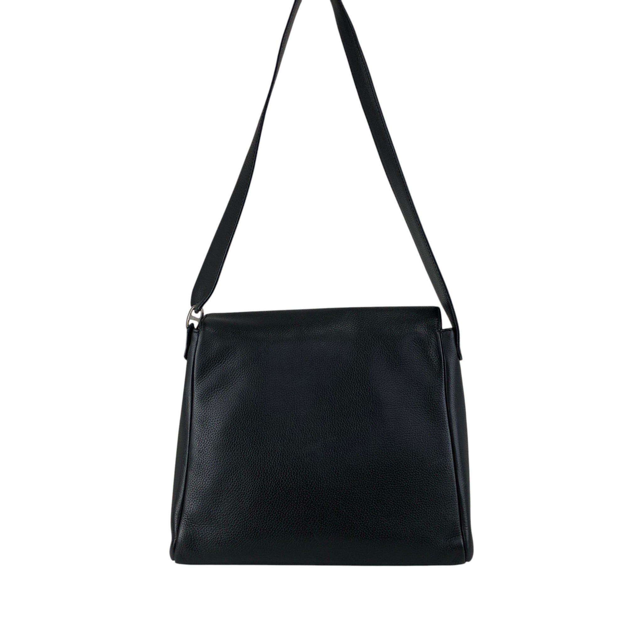 LOEWE ロエベ ショルダーバッグ ブラック ロゴ レザー セミショルダー