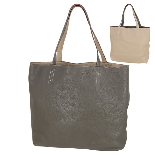 Used HERMES エルメス トートバッグ ドゥブルサンス 45 トリヨンクレマンス グリエタン アルジル リバーシブル 中古美品