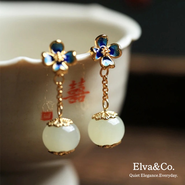 Fleur Jade Drop Pierce（フルールジェイドドロップピアス）