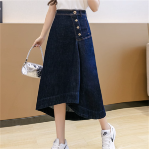 【送料無料】 スカート ロングスカート ロング丈 ミモレ丈 フレア Aライン シンプル ポケット ボタン デニム かわいい 大人可愛い きれいめ カジュアル 大人 おしゃれ お洒落 レトロ こなれ感 抜け感 レディライク 無地 春 秋 誕生日会 30代 40代 レディース 女性用 ママ デート お出かけ お呼ばれ 休日 アウトドア お茶会 女子会 授業参観 着回し 普段使い オルチャン デイリーユース 韓国系 ファッション 体型カバー 定番 プチプラ 着痩せ   垢抜け ブルー 大人カラー