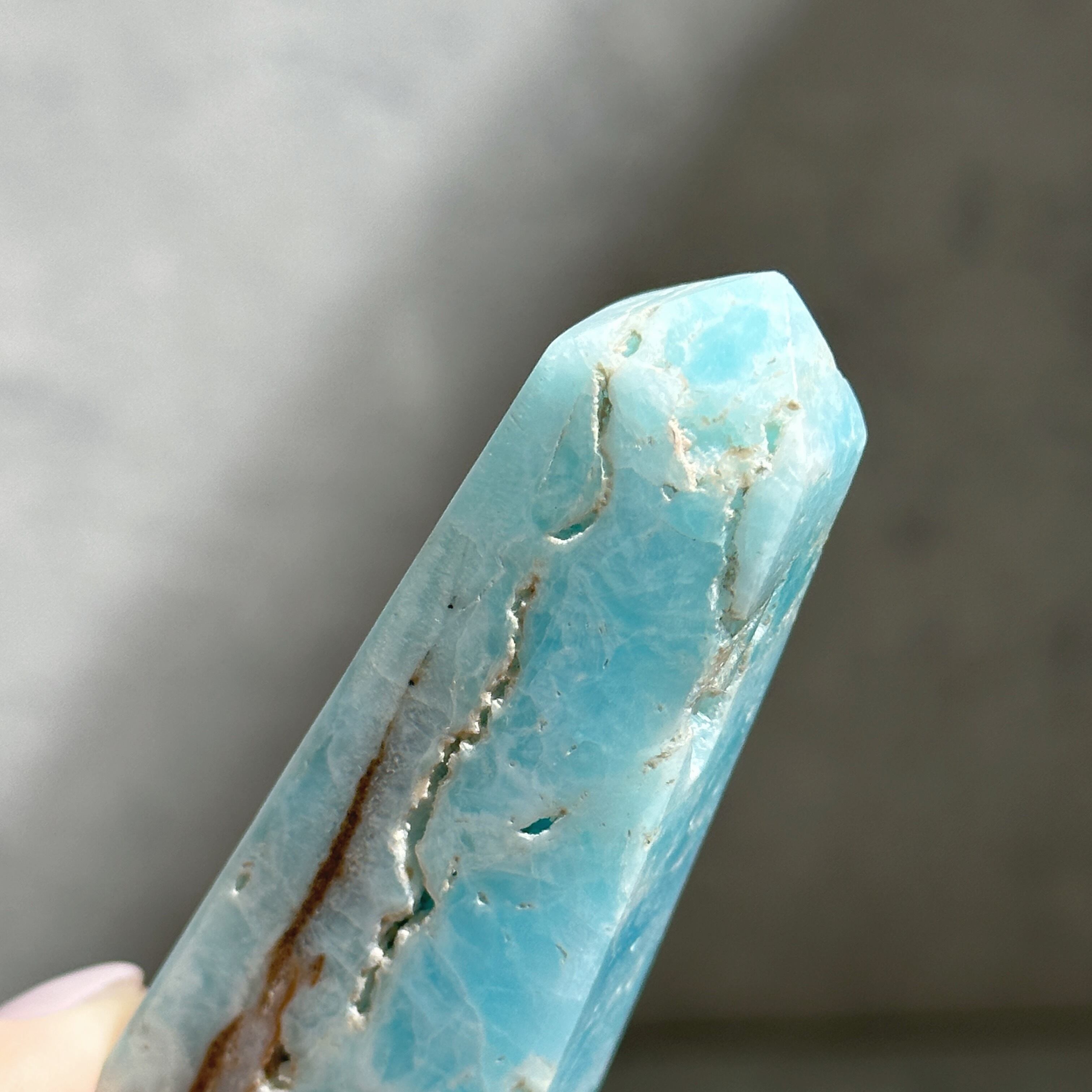 高品質】ブルーアラゴナイト タワー24◇Blue Aragonite◇天然石・鉱物