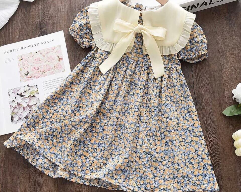 ワンピース / リボン / 花柄 / 女の子 / 〜7才
