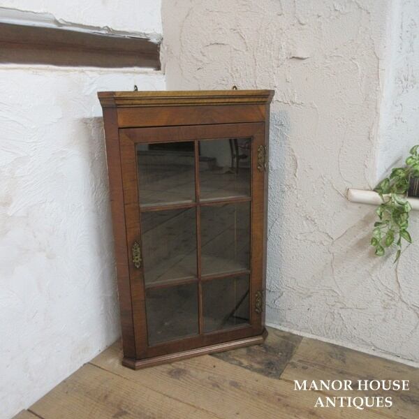 イギリス アンティーク 家具 コーナーキャビネット オープンラック