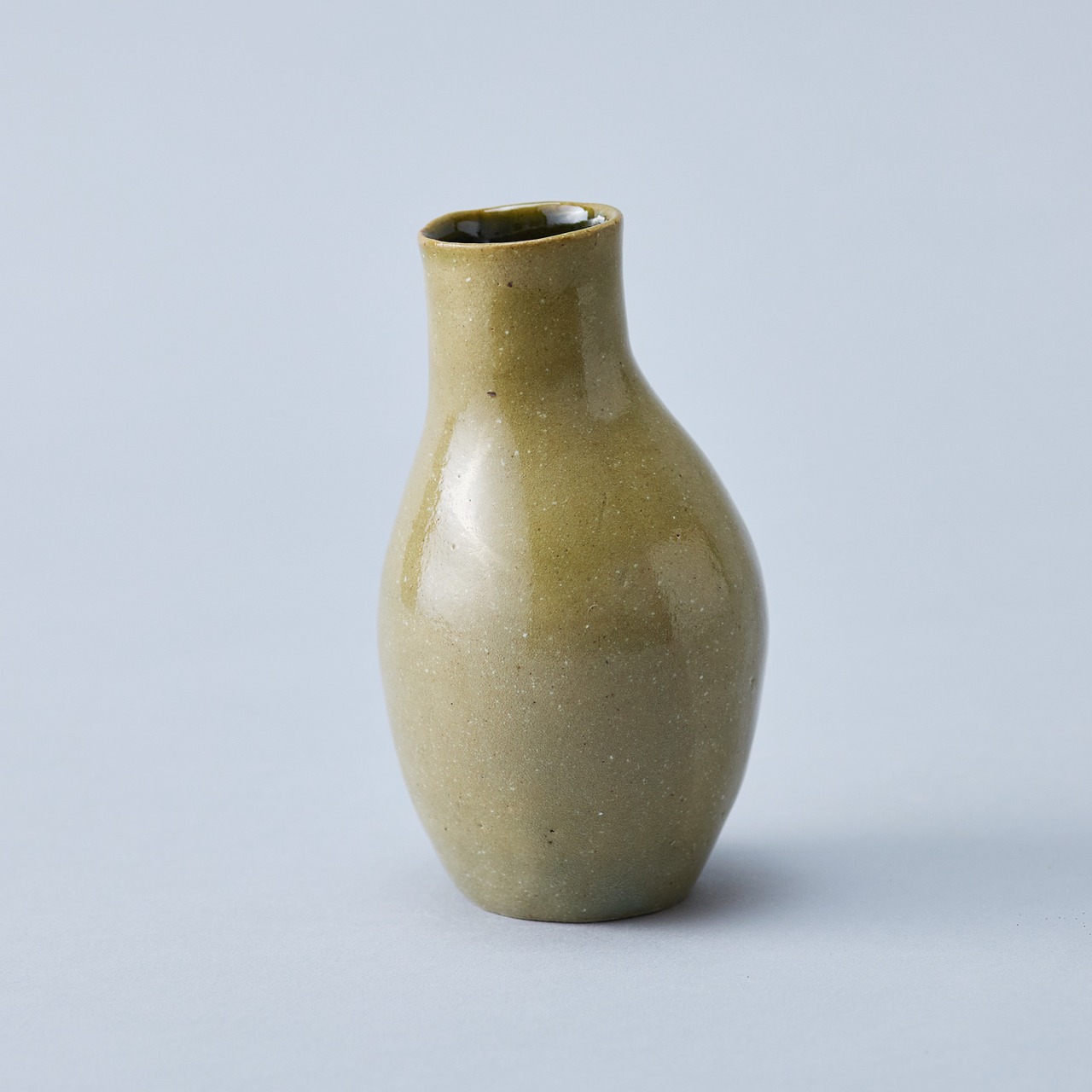 とっくり　織部×青白磁