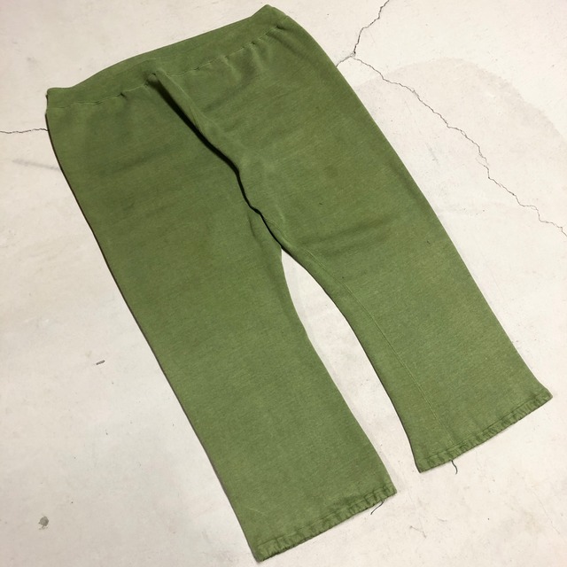 ⊕1970'S FLEECED SPORTSWEAR GREEN SWEAT PANT