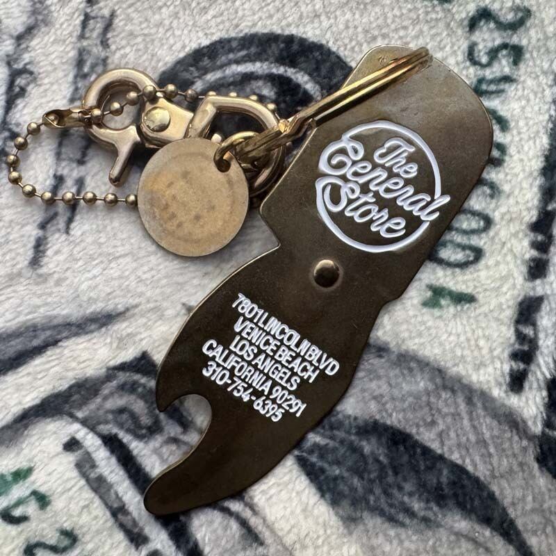 Brass(真鍮製)ユーペイ スピナー & 栓抜き キーチェーン キーホルダー